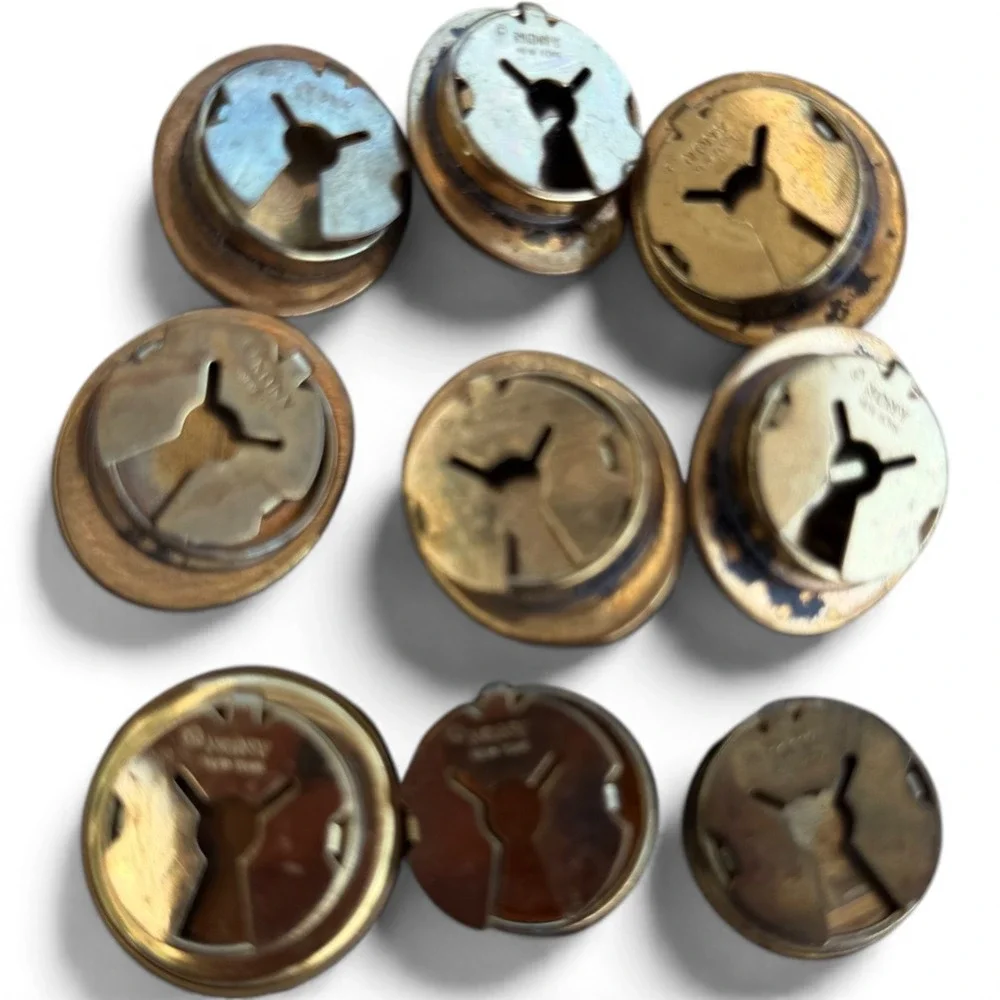 Vintage Nony New York Button Covers Lot 9 Jewel Tone Faux Gemstone Gold Tone